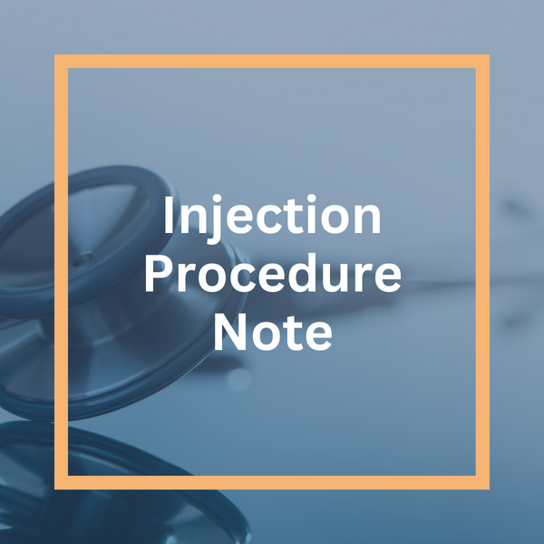 Injection Procedure Note - IQ – SLPMS