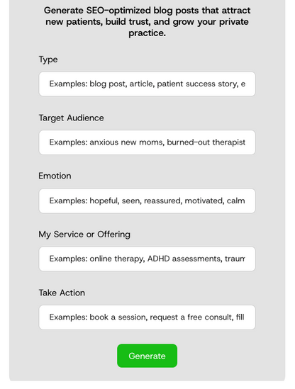 AI Powered Blog Writer Tool - SILVERLEAFPMS