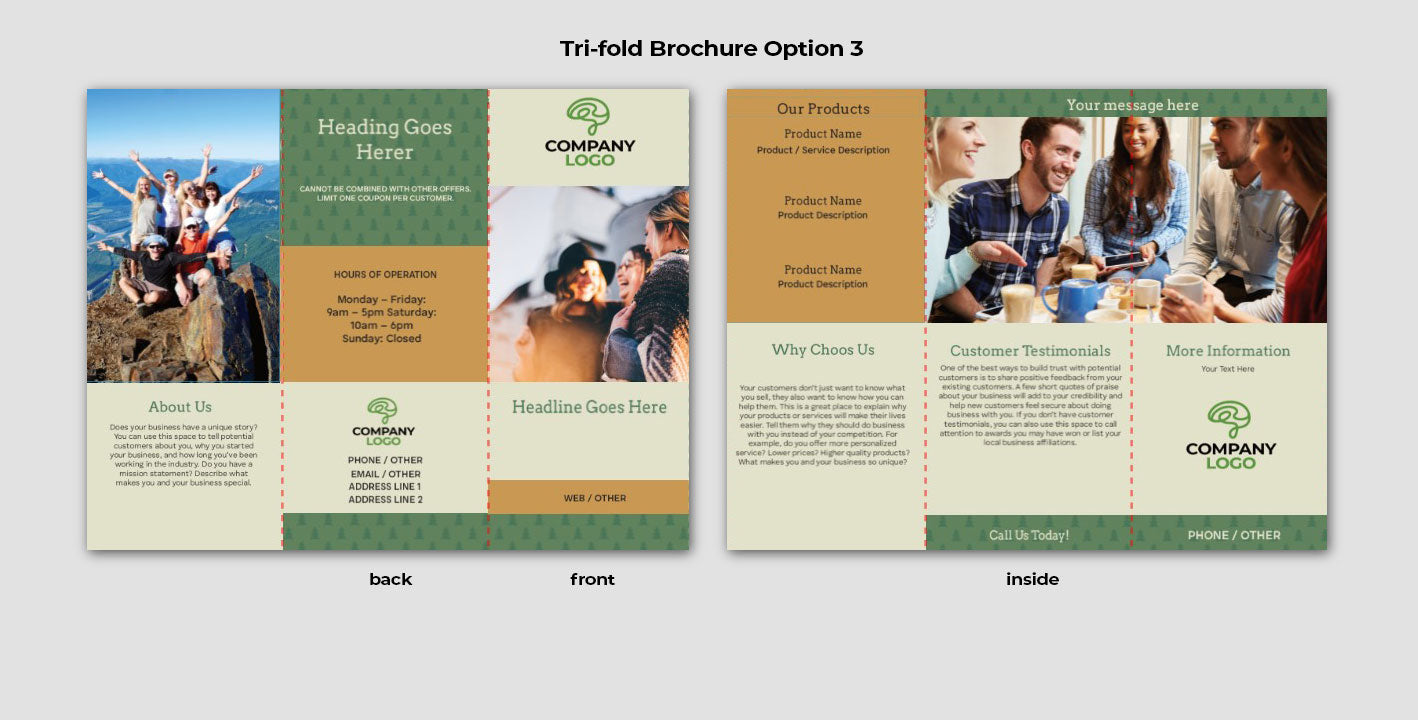 Tri-fold Brochure Option 3: "Pinnacle Peak Profile"